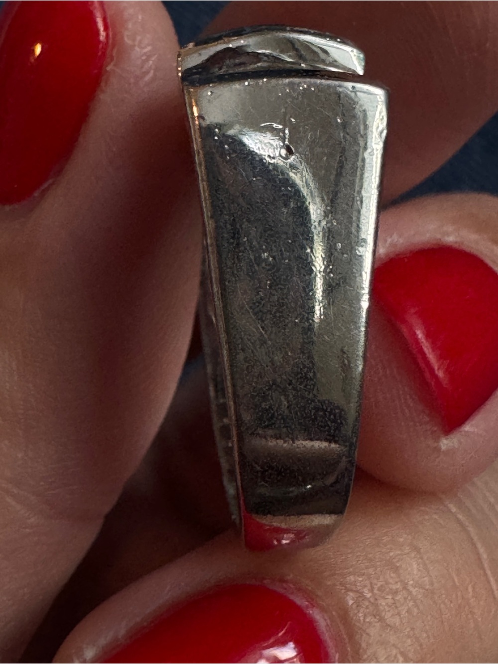 GORGEOUS Sterling Silver 925 Fancy Baguette CZ Band Ring Size 8 - Picture 5 of 6
